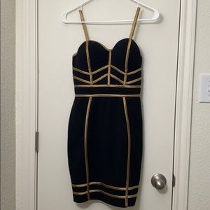 Black spaghetti dress